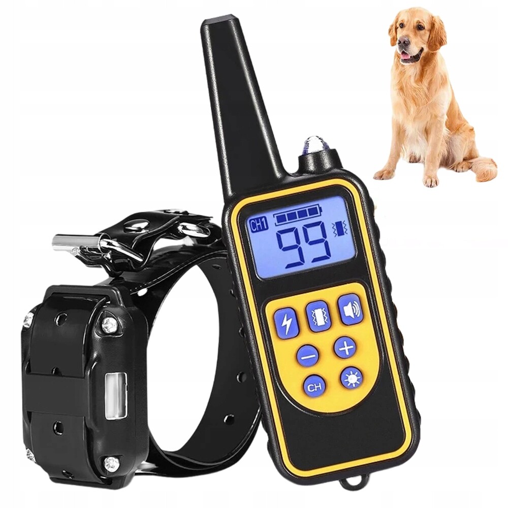 Obojek Pro Psa Ramenní Stopper 800 M Regulovatelný, Měkká Vibrace, Zvuk, Funkce