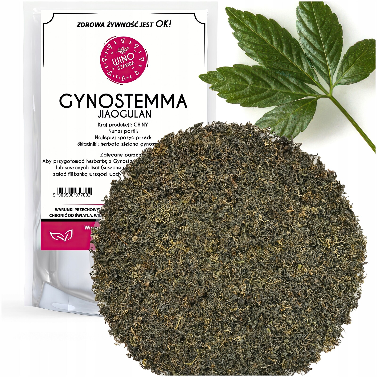 Čaj Bylinný Gynostemma Jiaogulan Listový Přírodní Bylinné Čaje 500g