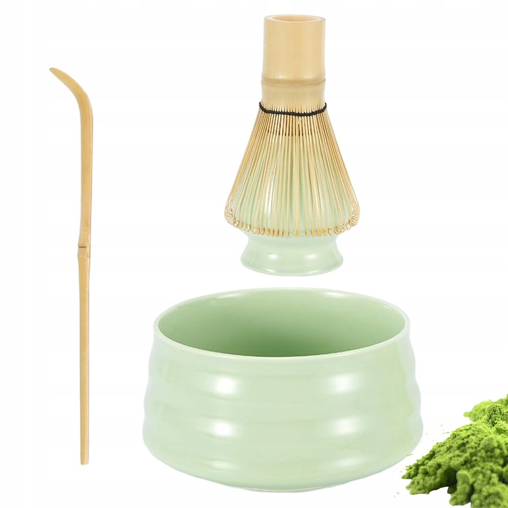 Tradiční Sada Na Vaření Matchy Přírodní Bambusová Dřevěná S Miskou