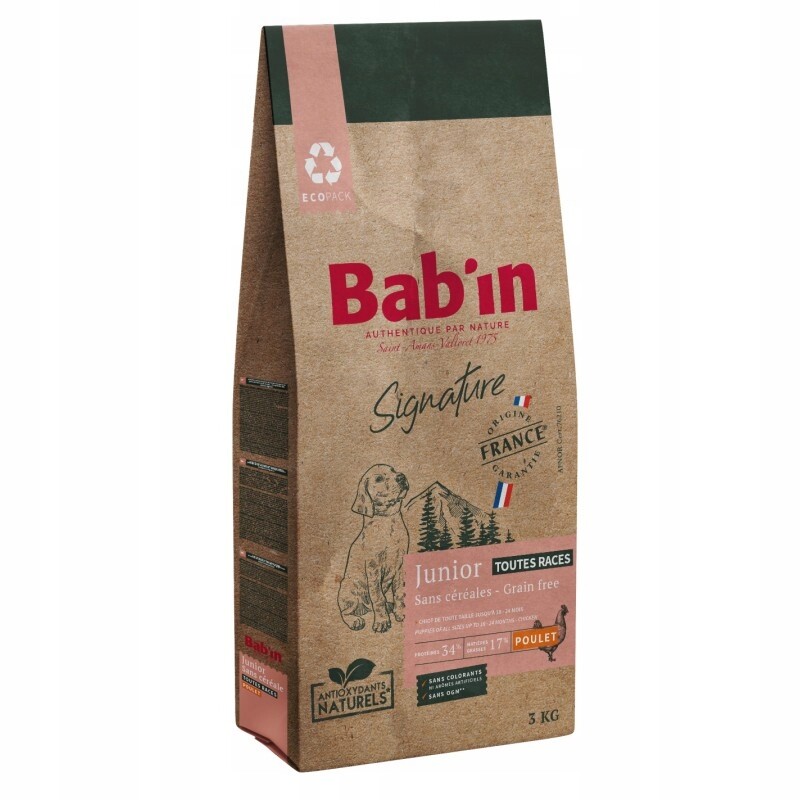 Bab'in Signature All size Junior kuře bez obilovin pro štěňata 3 kg