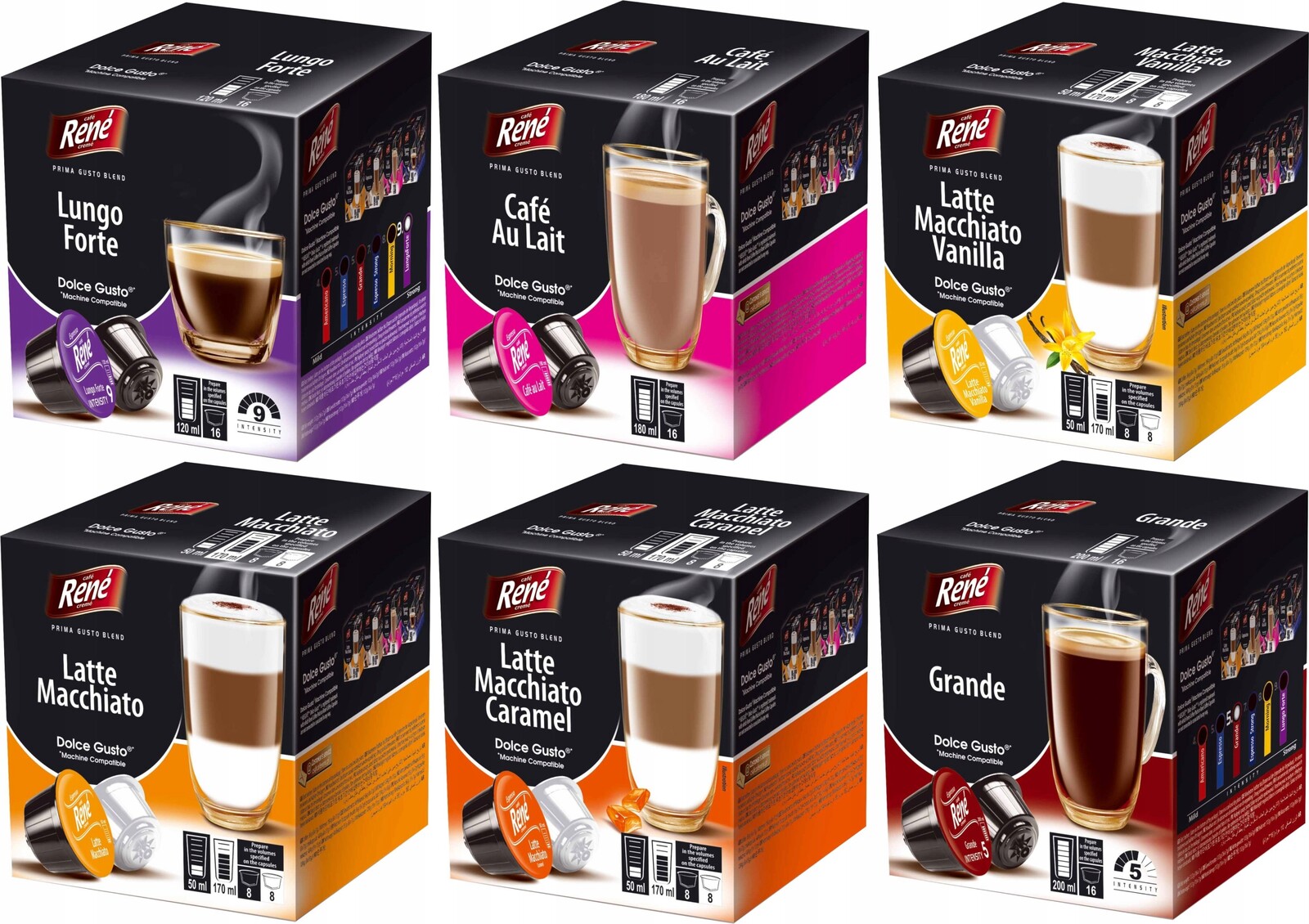Kapsle pro Dolce Gusto Rene Set Latte 72 káv