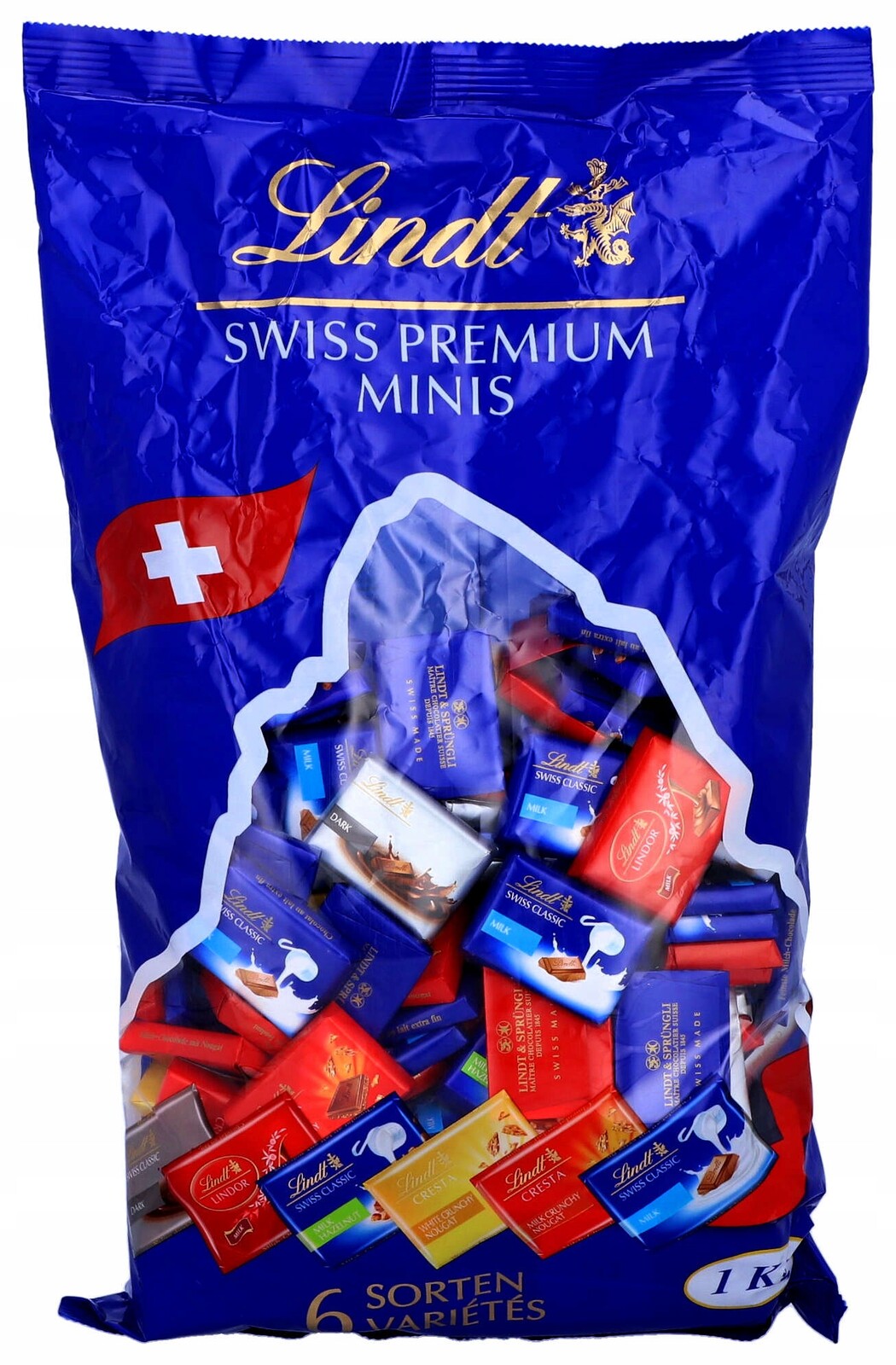 Lindt minis čokoládky na kávu mini švýcarské čokolády 1kg 6 příchutí