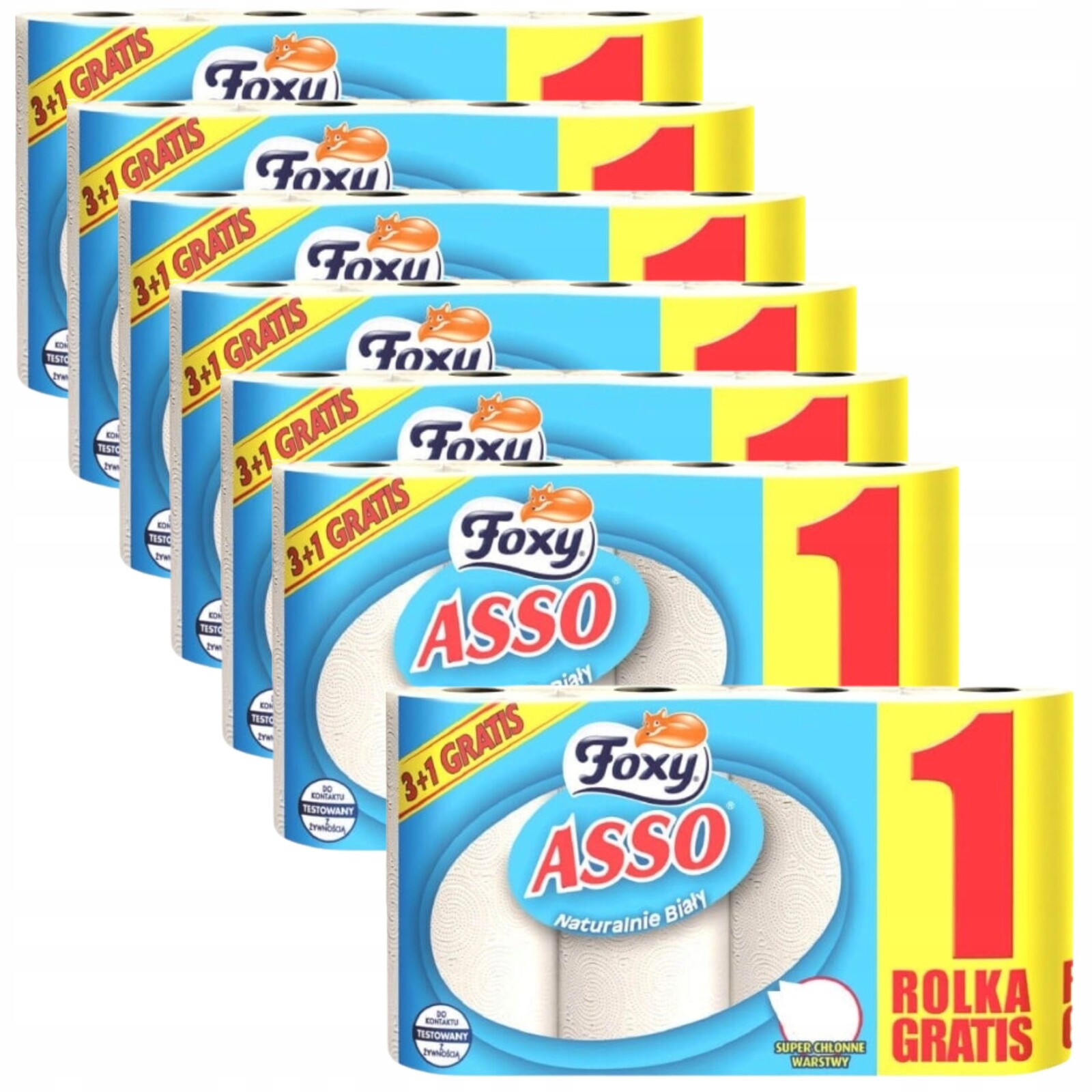 Kuchyňský Papírový Ručník Bílý 28 Rolí Foxy Asso