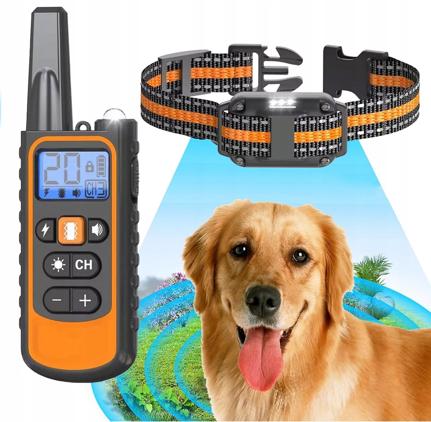 Elektrický Výcvikový Obojek Pro Psa S Dálkovým Ovládáním 1000 M