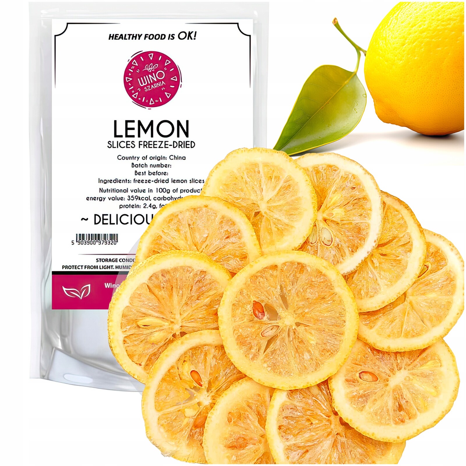 Citron Lyofilizované Plátky Jedlé ovoce v plátcích Na Čaj 500g