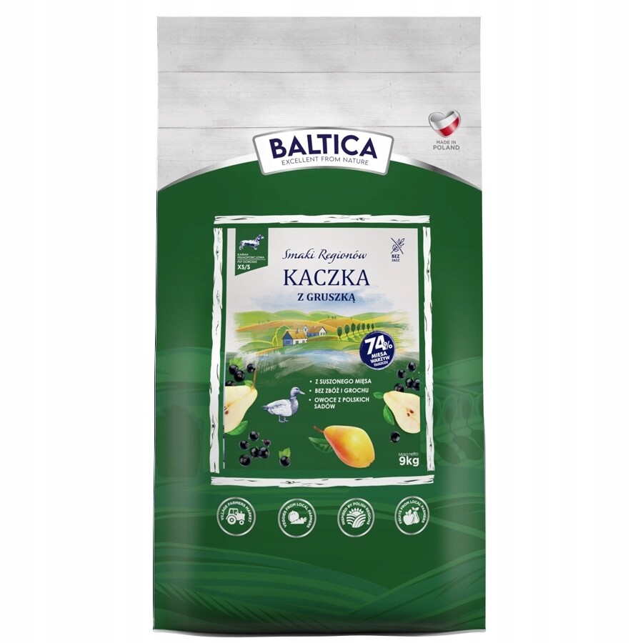 Baltica Chutě regionů Kachna s hruškou Xs/s 9 kg