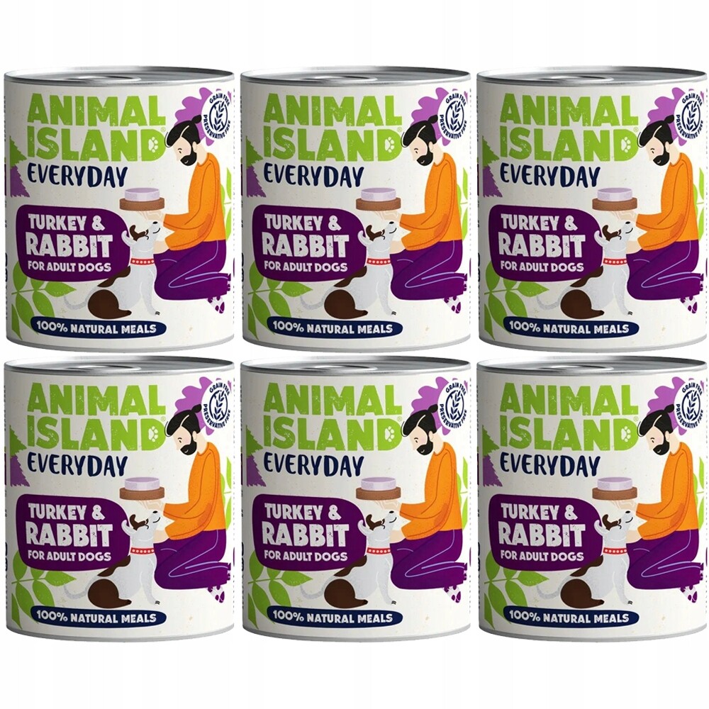 Sada Animal Island Everyday Krůta s králíkem 6x800g