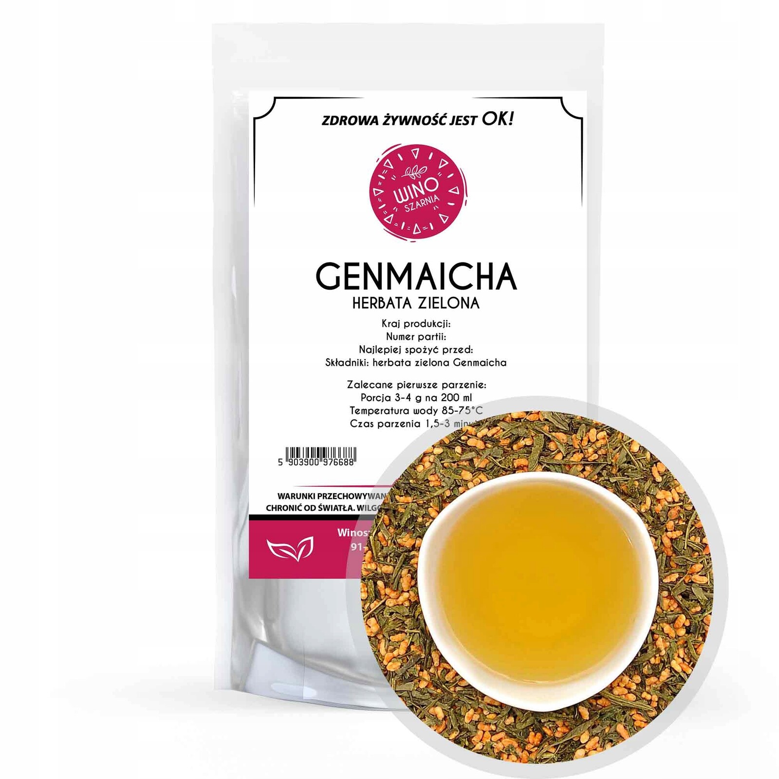 Čaj zelený Genmaicha s praženou rýží 1kg