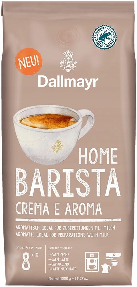 Dallmayr Home Barista Crema e Aroma 1 kg Káva Zrnková