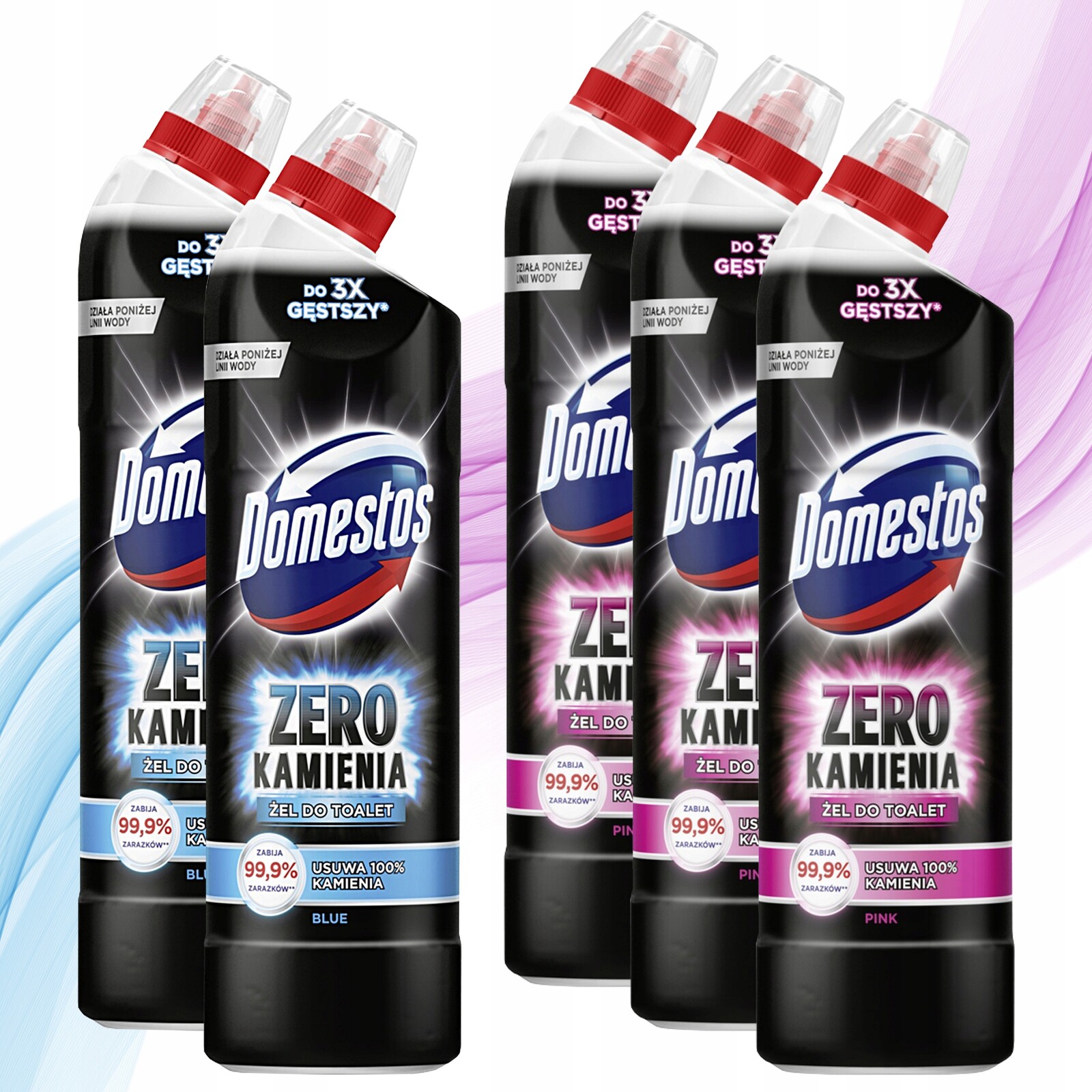 Domestos Gel na Wc Toalet Zero Kámen Mix Pink Ocean 3,75 l
