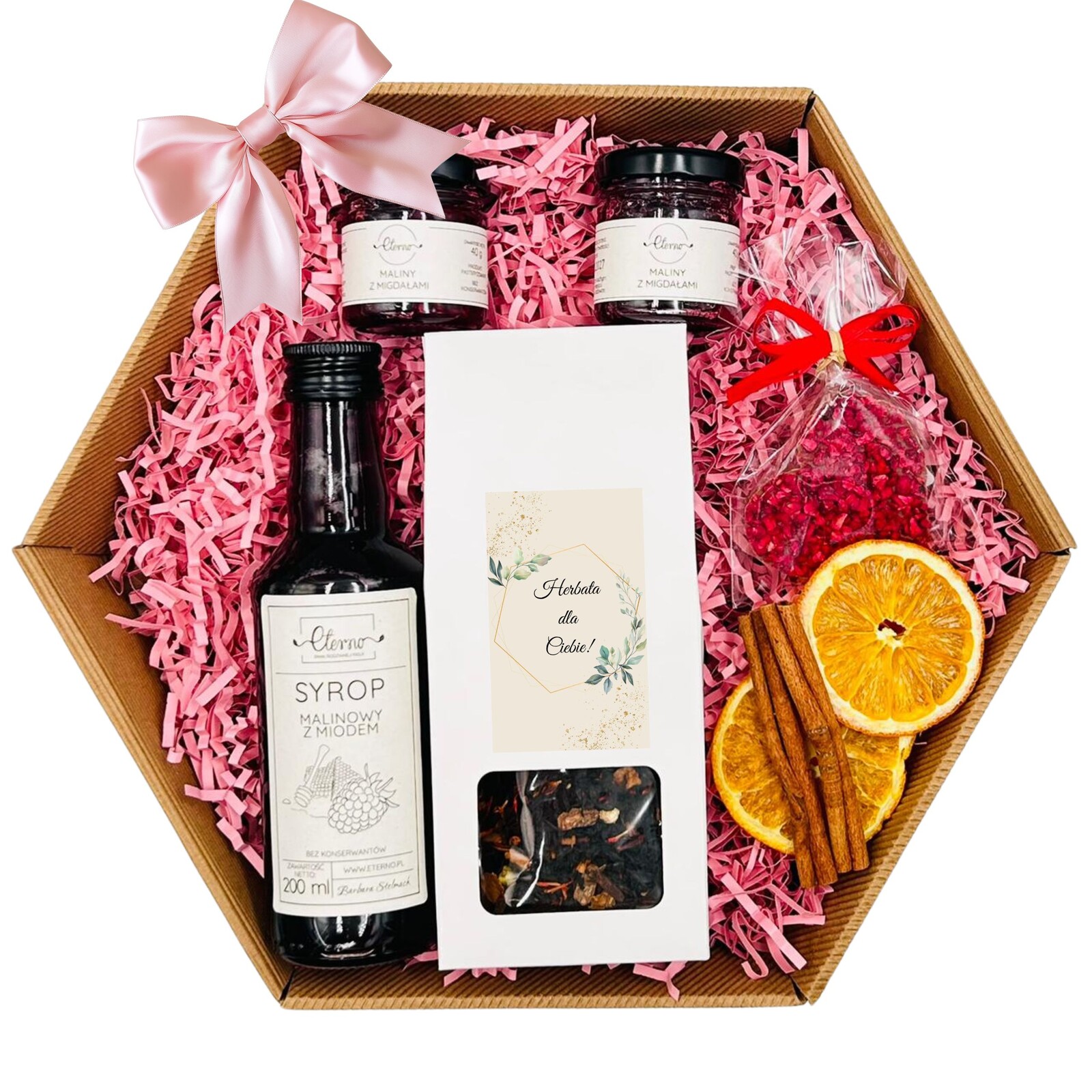 Dárkový Koš Dárková Sada Pro Ni Čaj Džemy Sladkosti Sirup