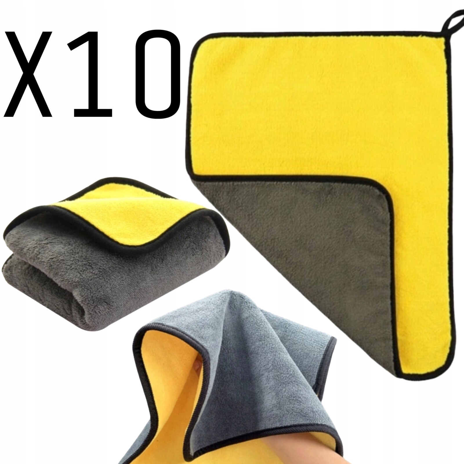 Sada 10 Utěrek Do Auta Mikrovlákno Savá Hrubá Odolná Koko 30X40