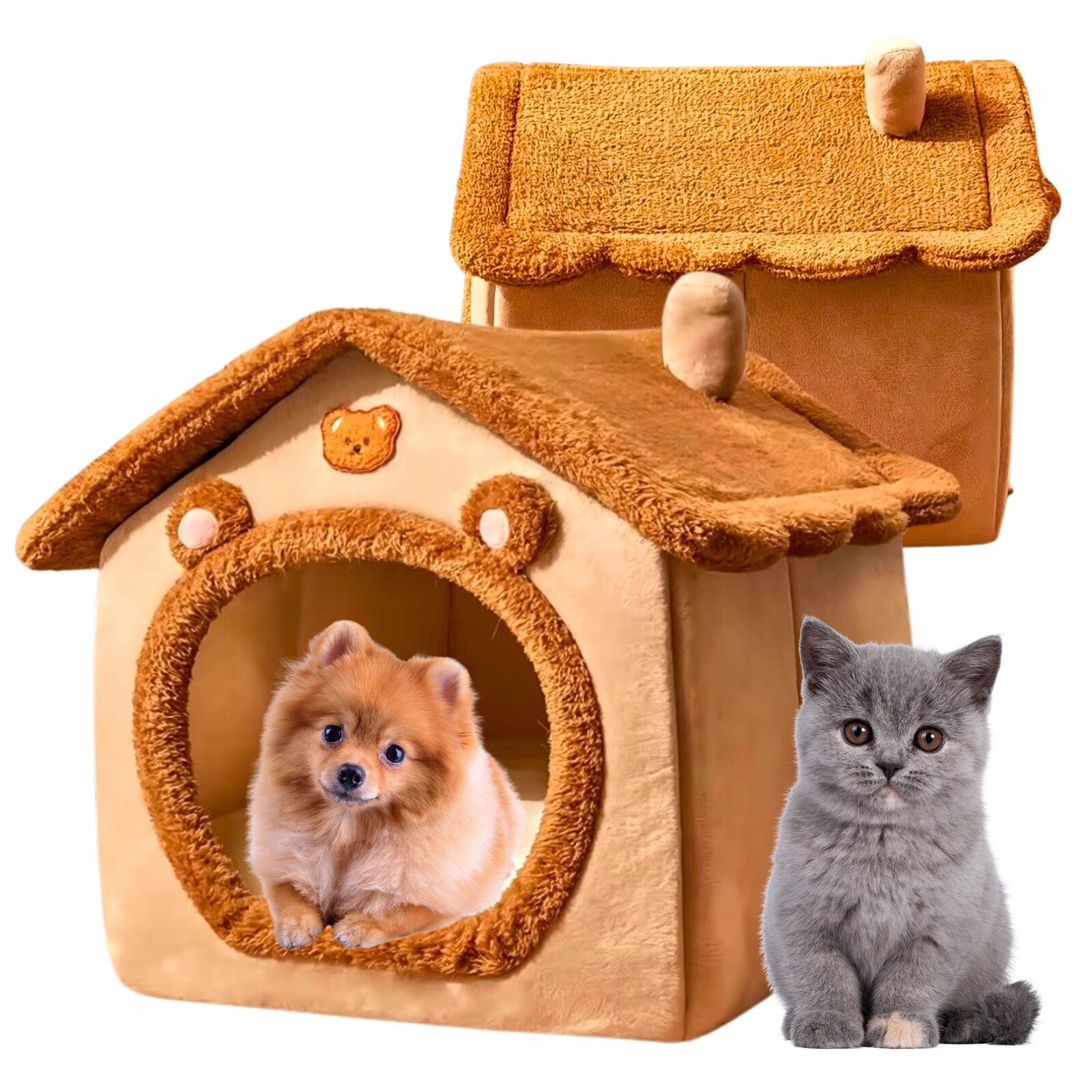 Pelíšek Domeček Pro Psa Kočku Teplá bouda Kotec Polštář 45 cm