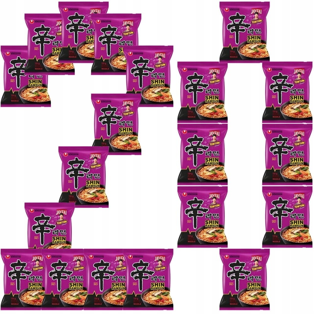 20 x Korejská instantní polévka Shin Ramyun Tom Yum 123 g Nong Shim