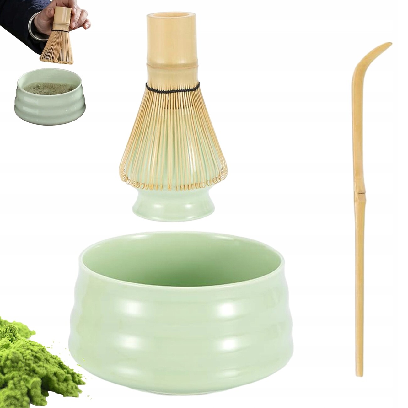 Startovací sada na čaj matcha metla chasen štětec na čaj matcha