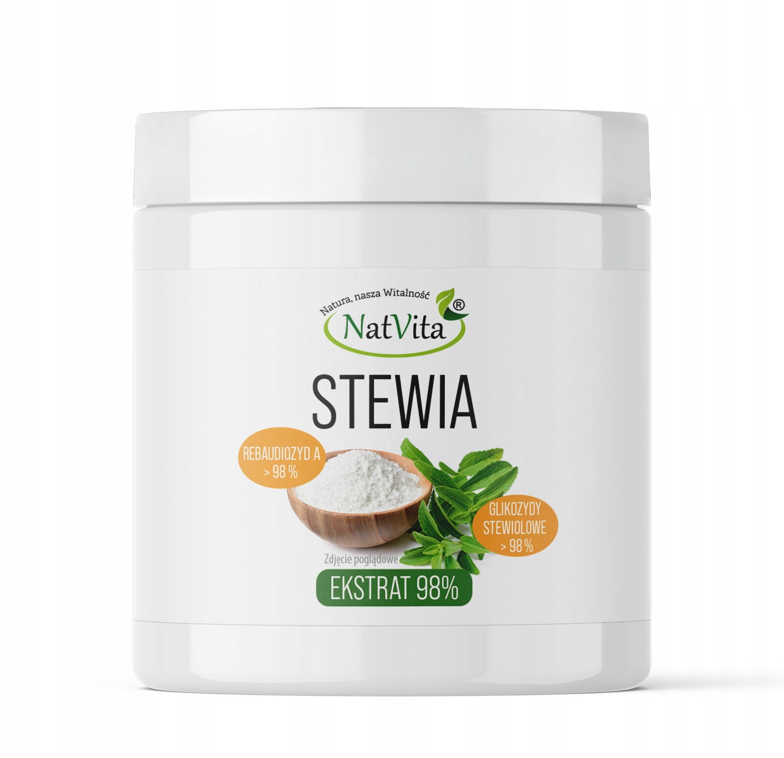 Stevia Extrakt Čistý 98% přírodní náhrada cukru Sladidlo 90g NatVita
