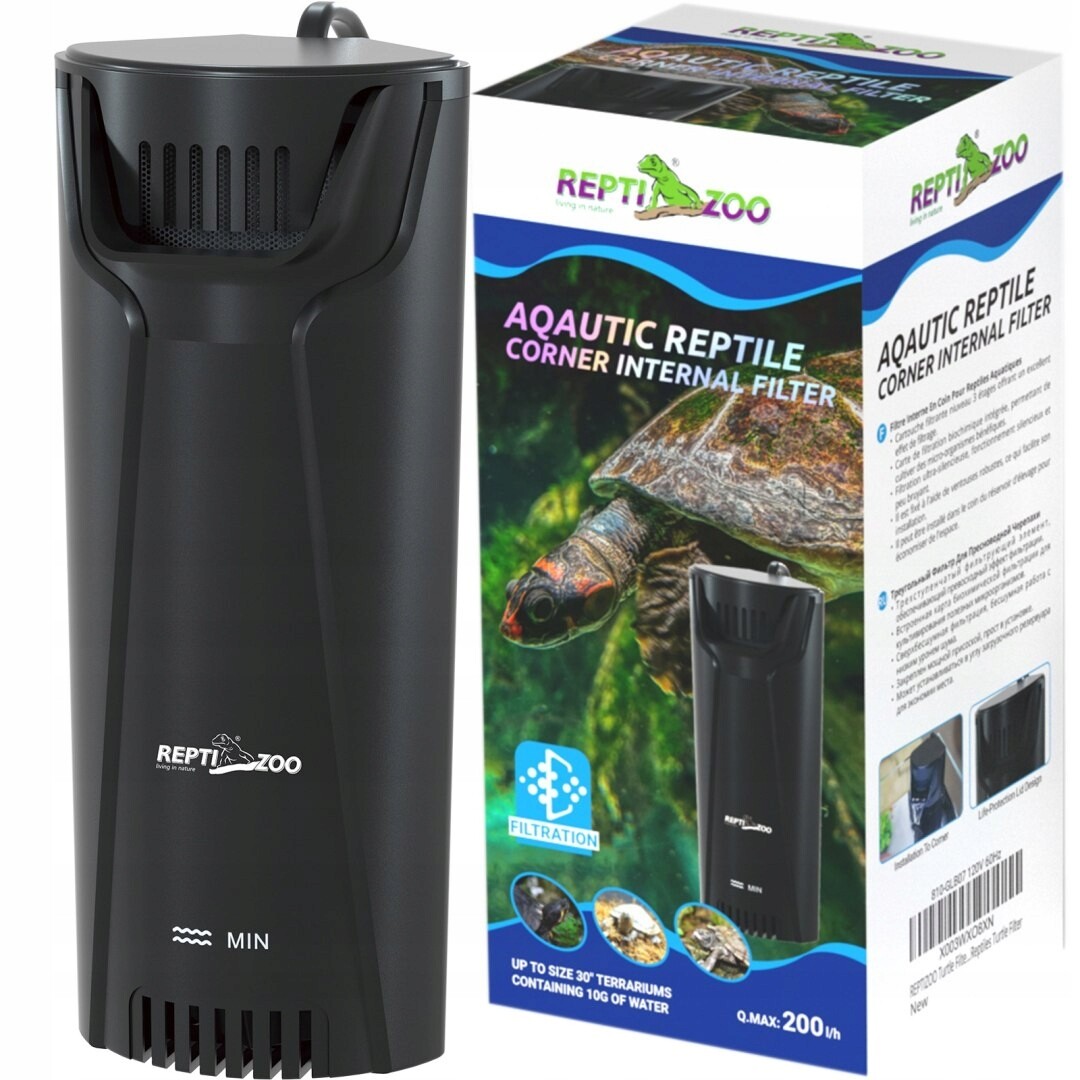 Repti-Zoo Reptile Aquatic Corner Filter – vodní filtr pro želvy a obojživelníky 200