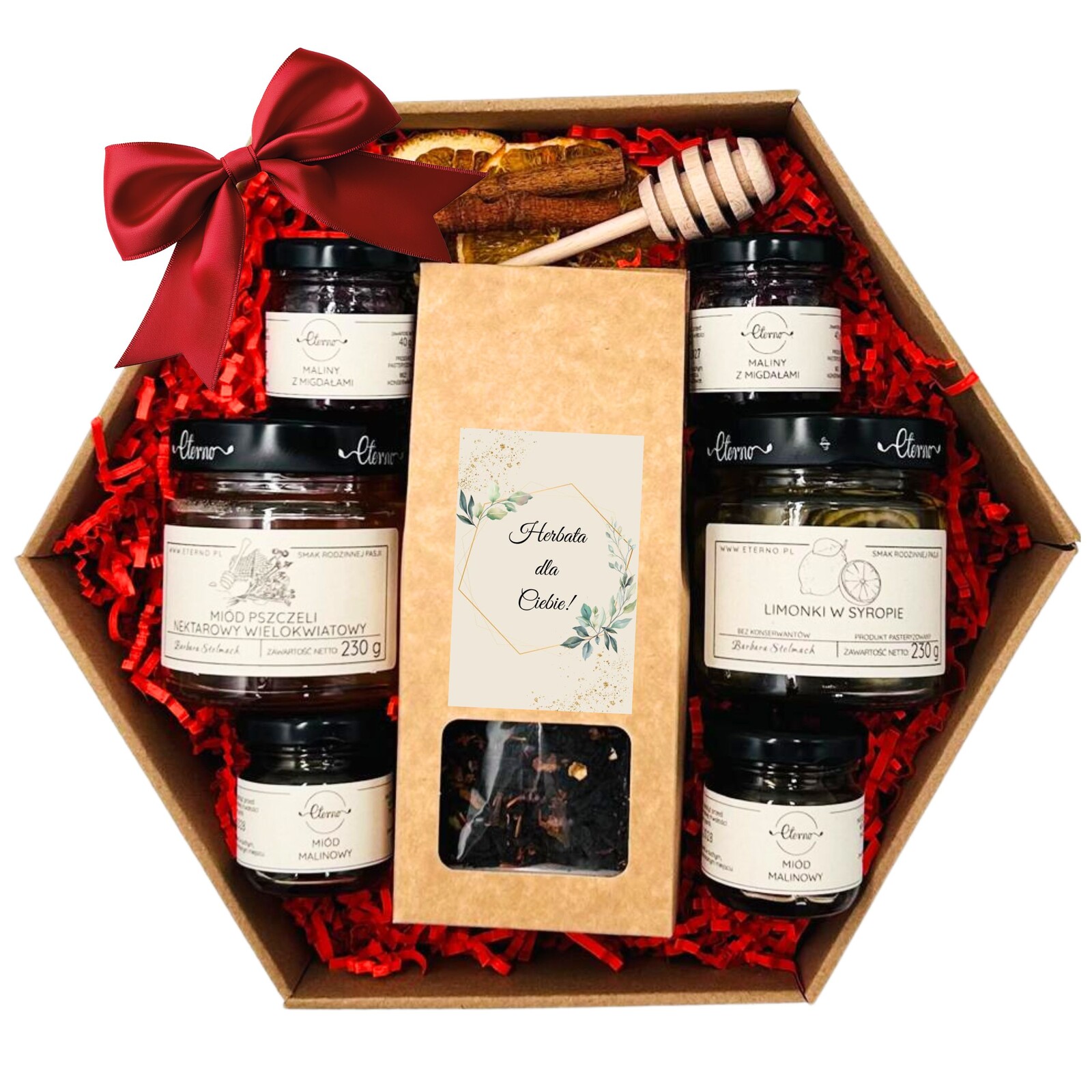 Dárkový Koš Dárková Sada Čaj Medy Džemy Velká Sada