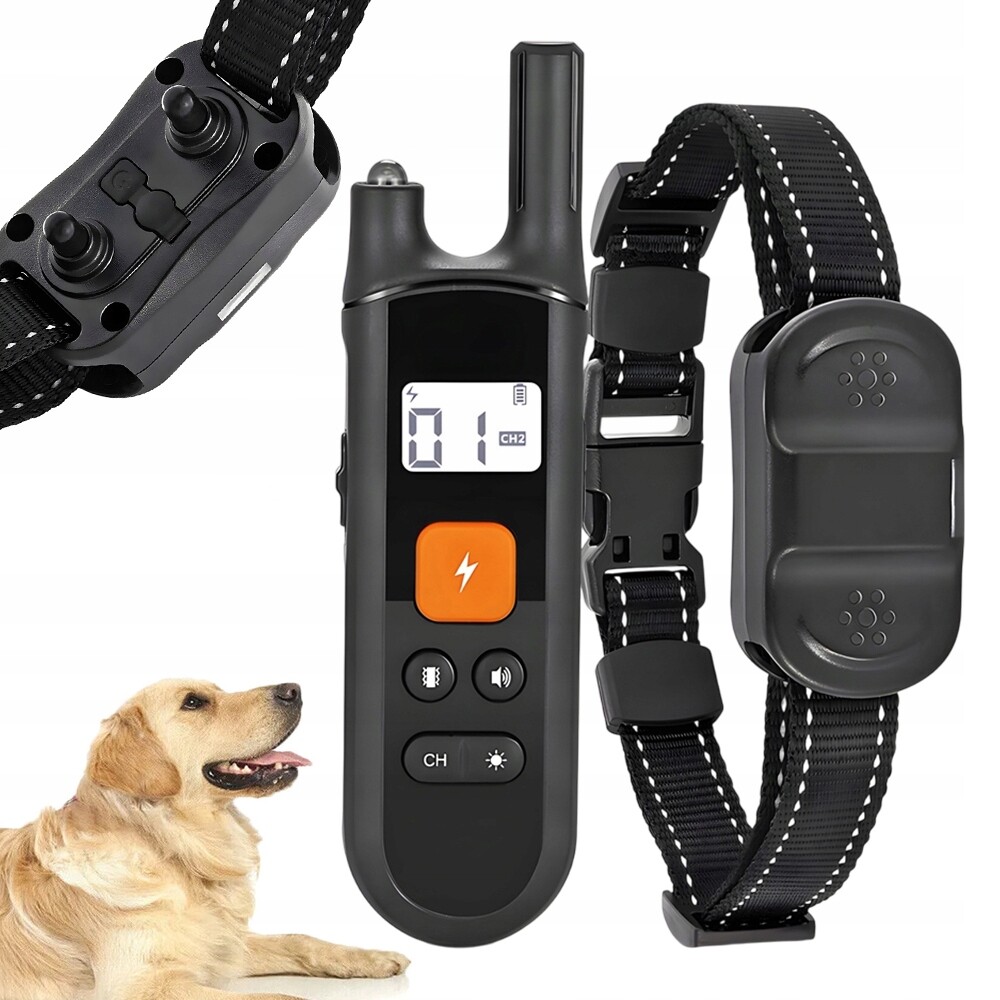 2V1 Elektrický Výcvikový Obojek Pro Psa Smart Dálkové Ovládání