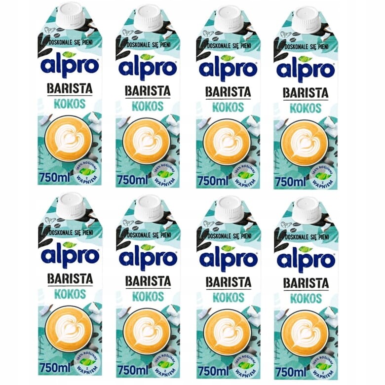 Rostlinný nápoj bez laktózy bez lepku Alpro Barista Coconut kokos 8x750 ml