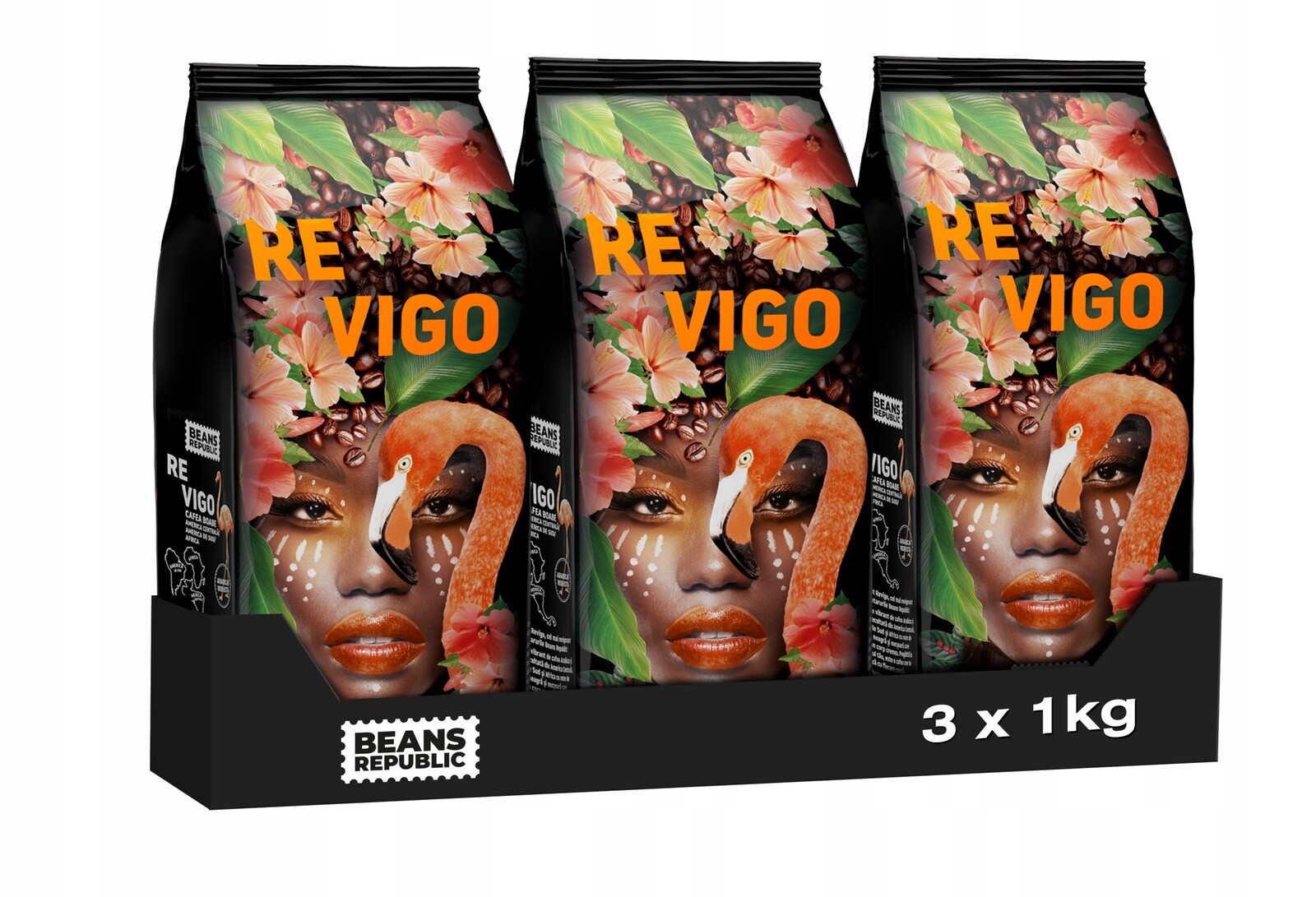 Káva zrnková Beans Republic Revigo 100% Arabica 3x1 kg