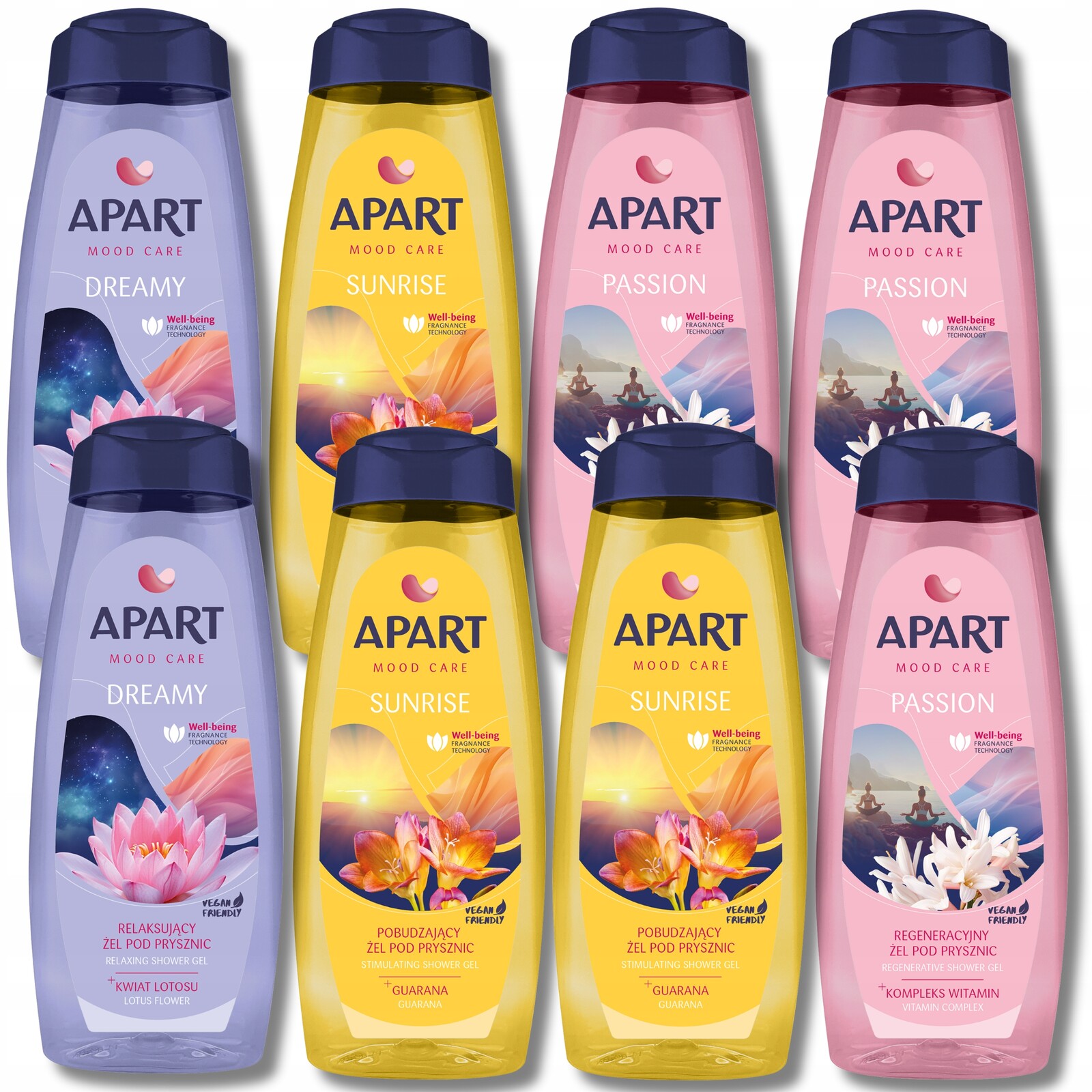 Apart Sprchový Gel Dámský pro citlivou a alergickou pokožku 8 x 500 ml