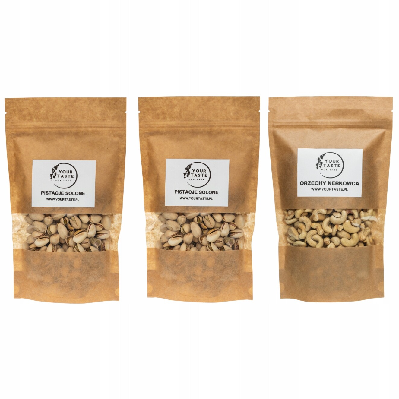 Sada – 2x Pistácie solené 500 g Kešu ořechy 500 g