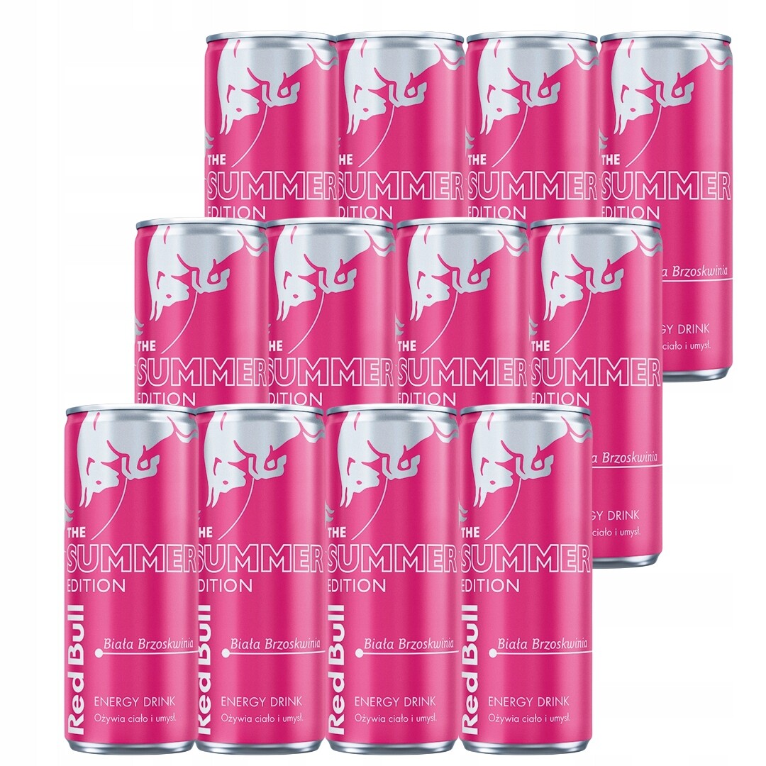 Red Bull Energetický nápoj bílá broskev 250 ml x 12 kusů