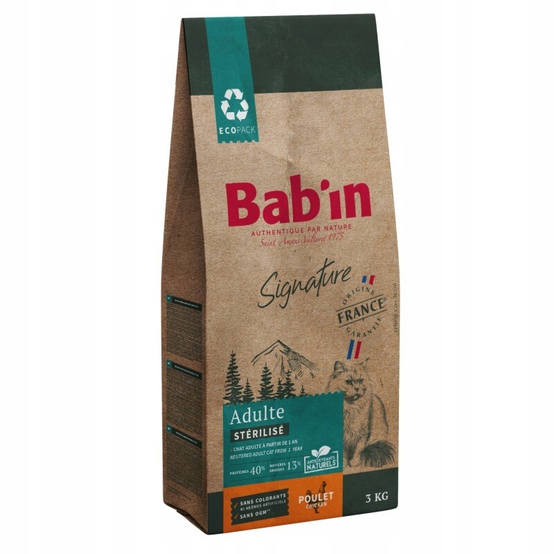 Bab'in Signature Neutered Adult kuře pro kočky 3 kg