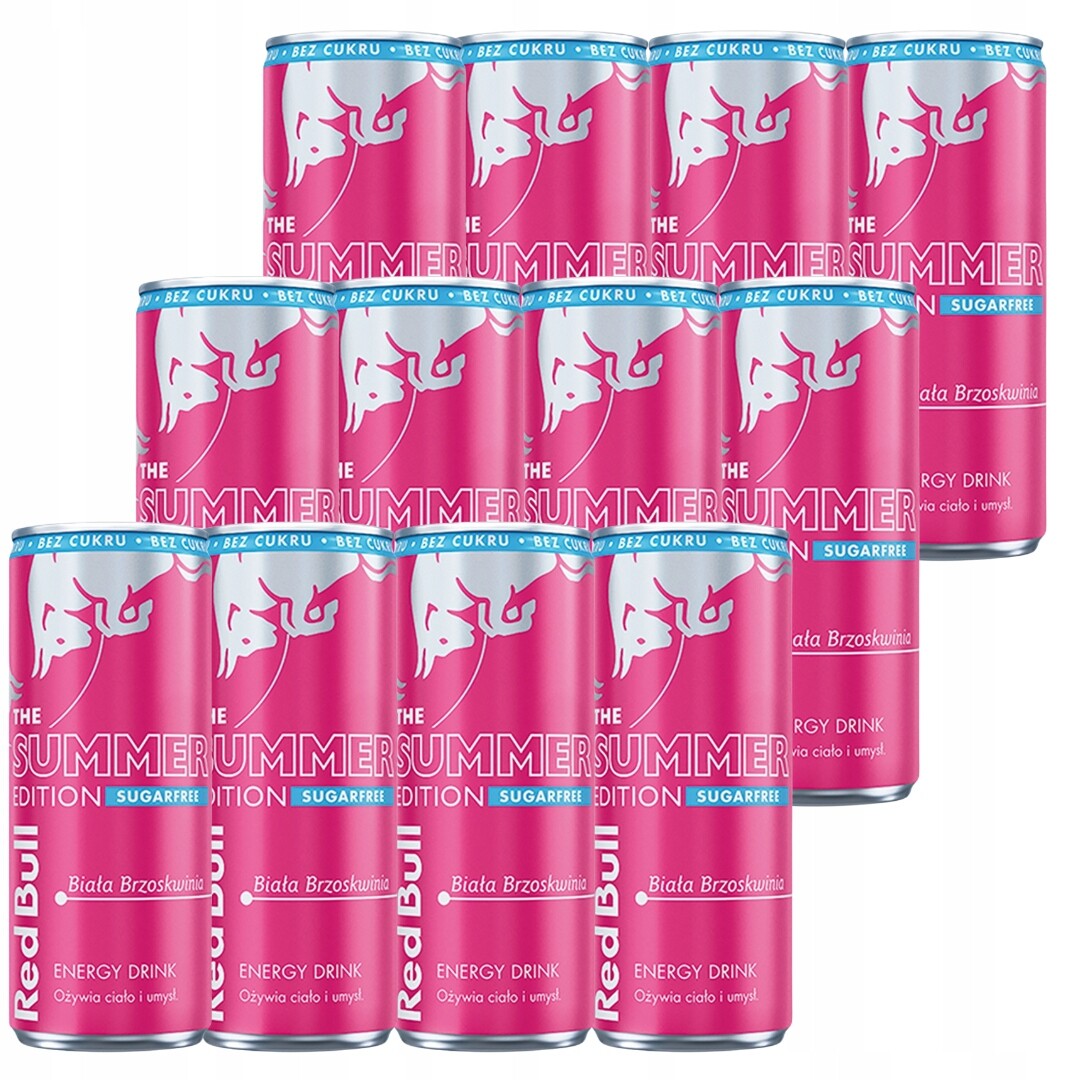 Red Bull Zero Energetický nápoj bílá broskev 250 ml x 12 kusů