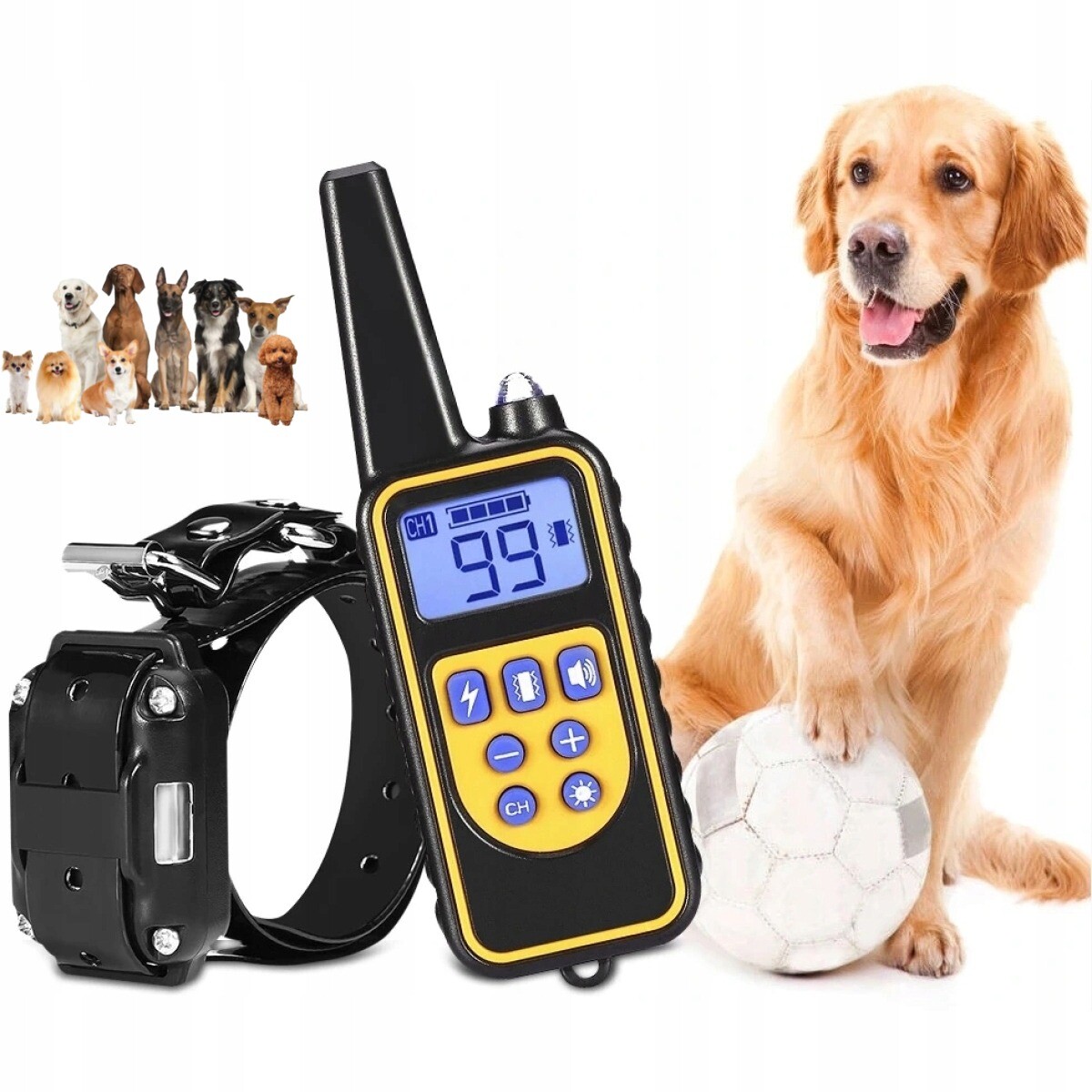 Zařízení Pro Kontrolu Štěkání Psů S Funkcí Elektrického Šoku