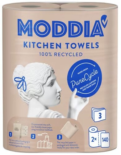 MODDIA Kuchyňské utěrky PureCycle 3vrstvé