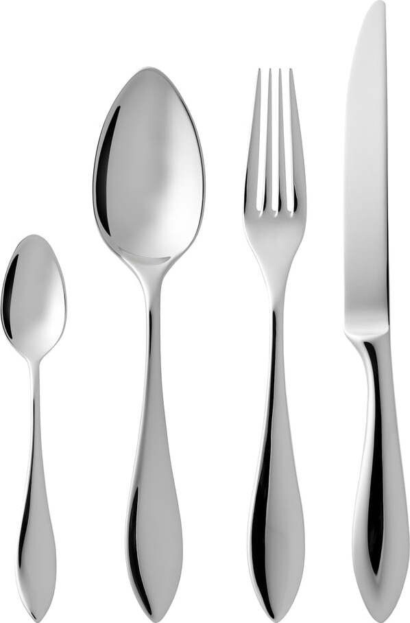 Nerezový příbor ve stříbrné barvě 16 ks Indra – Gense