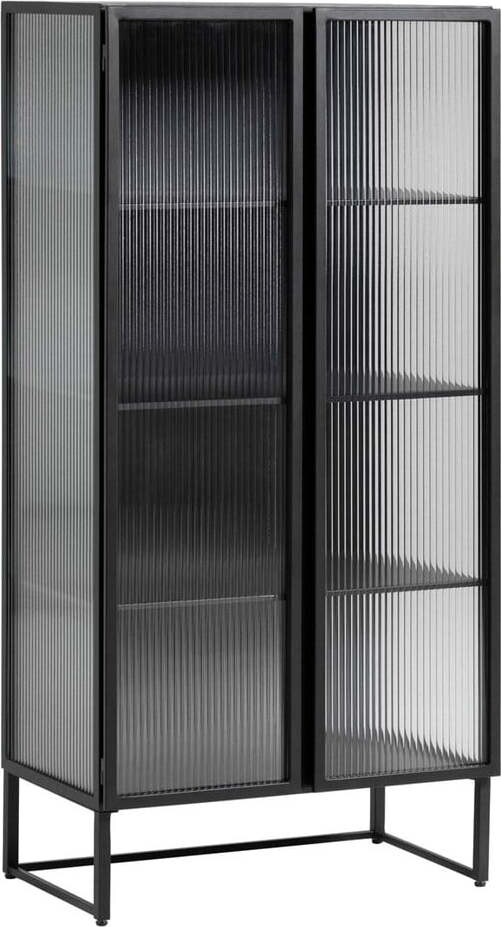 Černá ocelová vitrína 70x143x41 cm Trixie – Kave Home