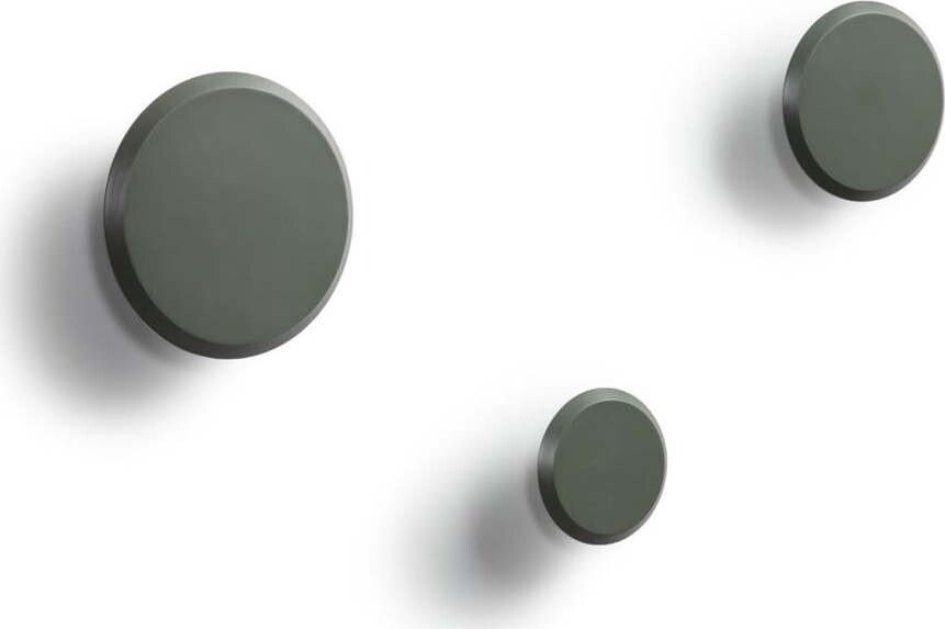 Šedozelené nástěnné dřevěné háčky v sadě 3 ks Nadua – Kave Home