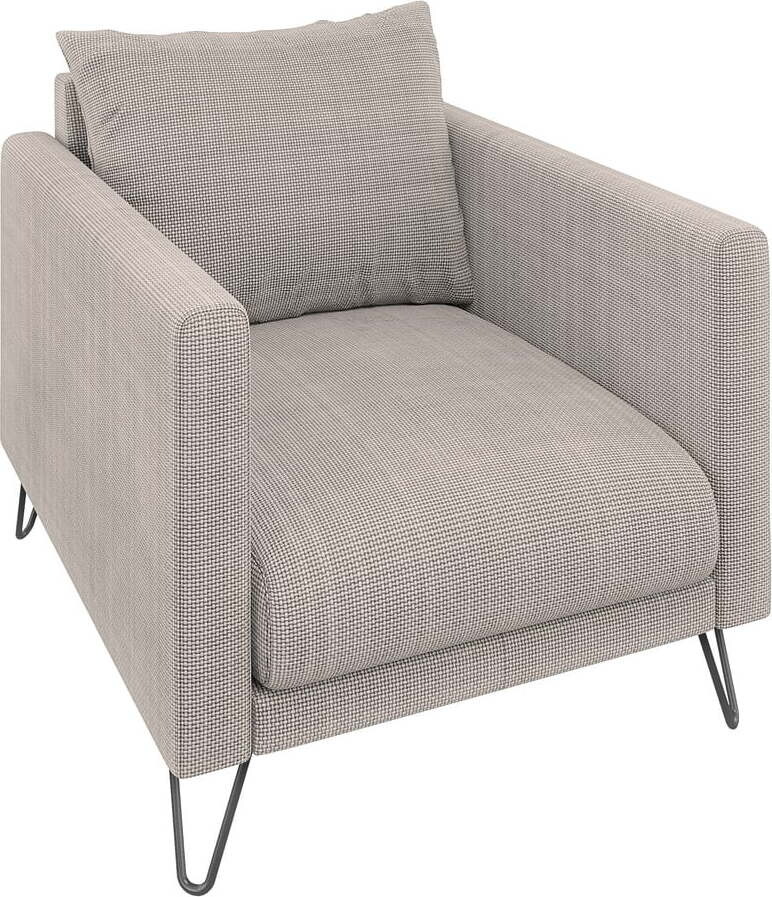 Světle hnědé žinylkové křeslo Freya – Ropez