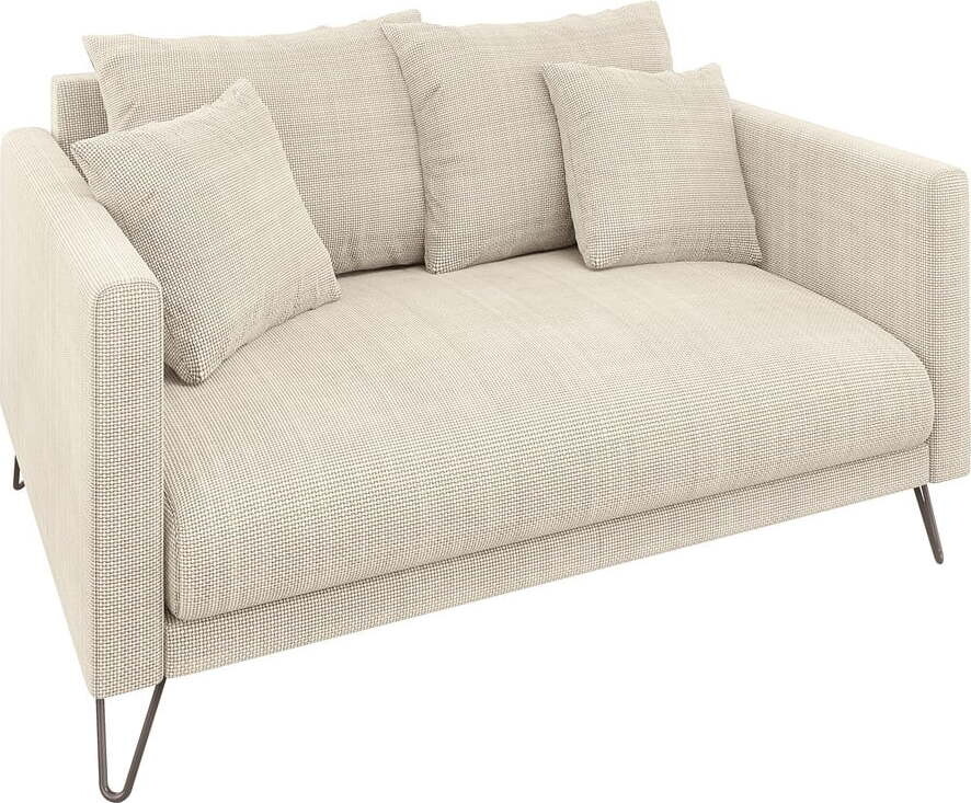 Krémová žinylková pohovka 140 cm Freya – Ropez