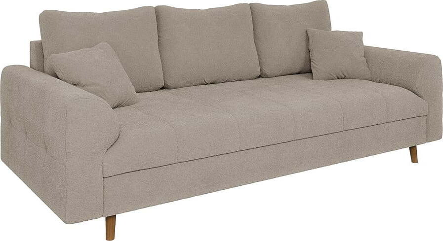 Béžová pohovka z textilie bouclé 210 cm Ariella – Ropez