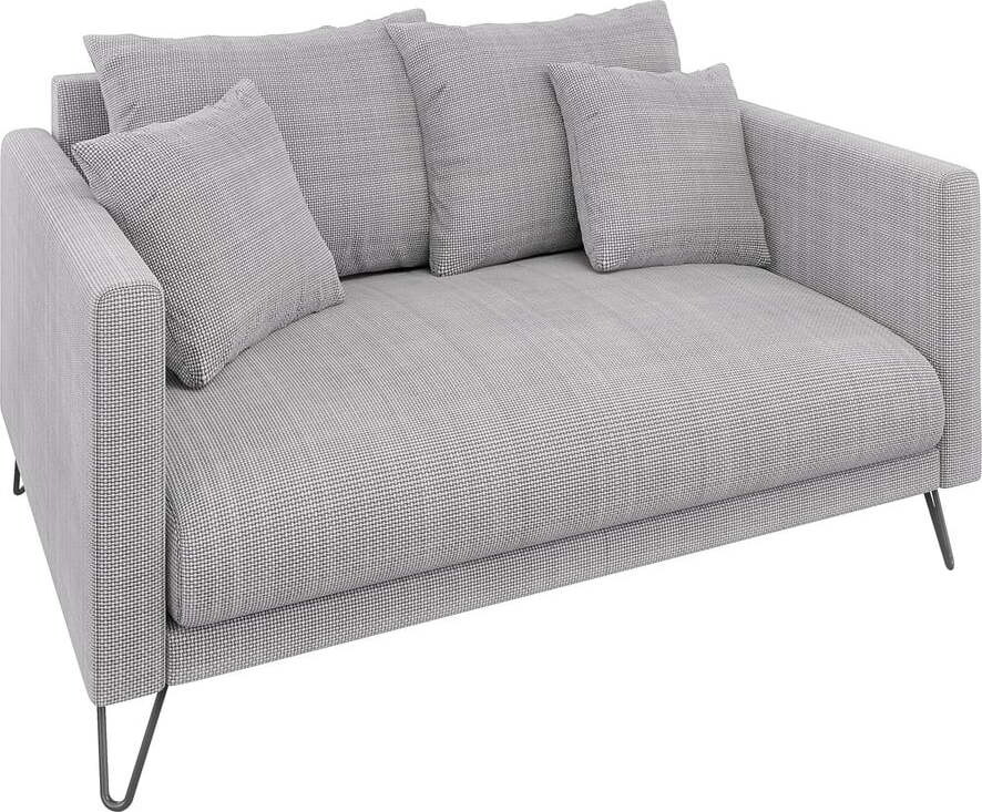 Světle šedá žinylková pohovka 140 cm Freya – Ropez