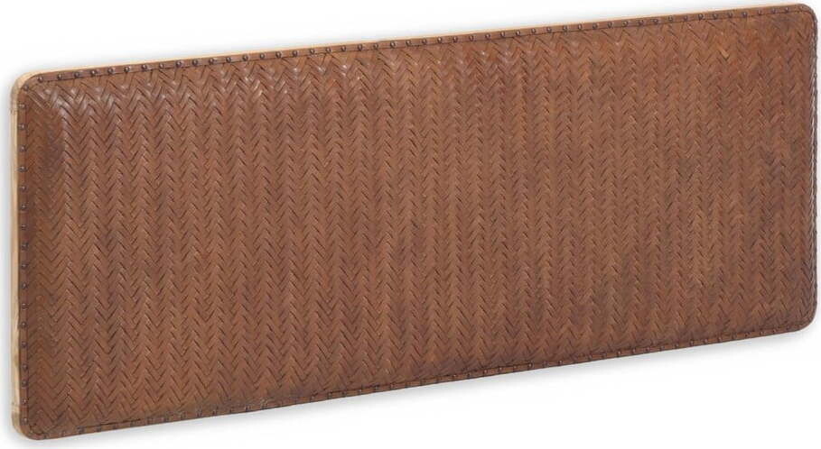 Hnědé kožené čelo postele 163x60 cm Natesa – Kave Home