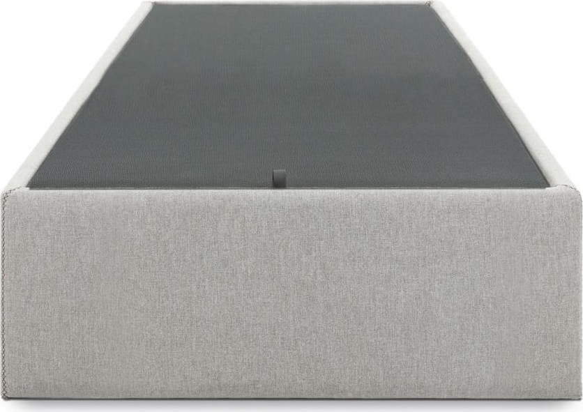 Šedá čalouněná jednolůžková postel s úložným prostorem 90x190 cm Matters – Kave Home