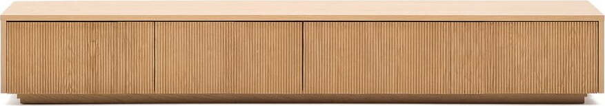 TV stolek v dekoru dubu v přírodní barvě 200x30x40 cm Helvine – Kave Home