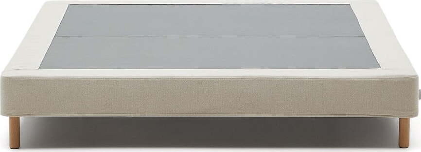 Béžová čalouněná dvoulůžková postel 150x190 cm Ofelia – Kave Home
