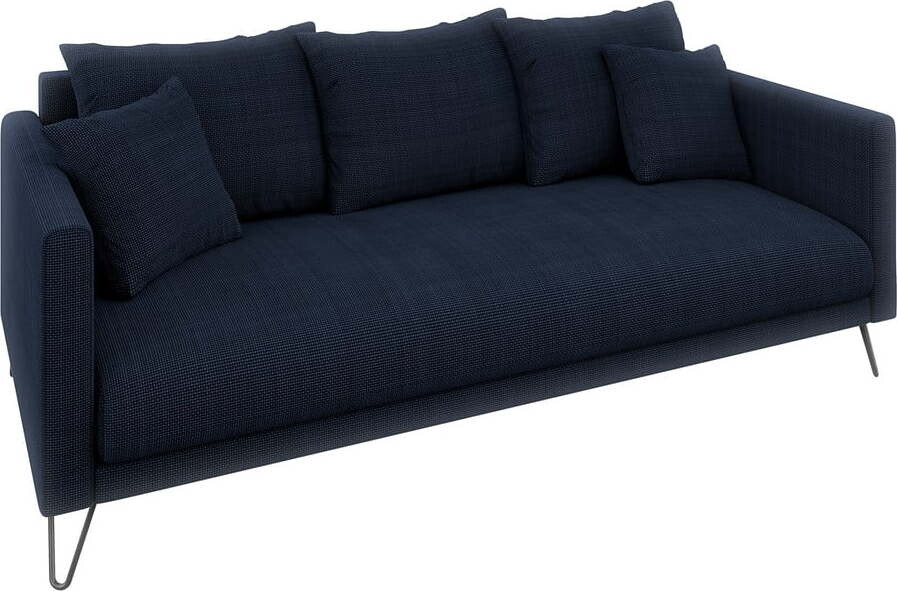 Tmavě modrá žinylková pohovka 200 cm Freya – Ropez