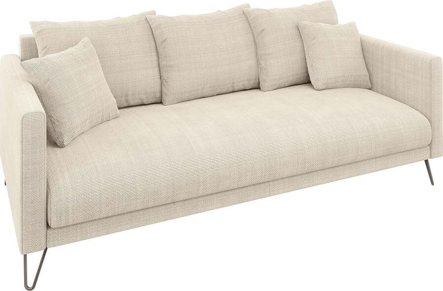 Krémová žinylková pohovka 200 cm Freya – Ropez