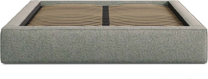 Zelená čalouněná dvoulůžková postel s úložným prostorem s roštem 200x200 cm Simon – Micadoni