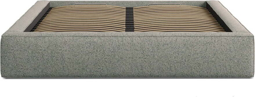 Zelená čalouněná dvoulůžková postel s úložným prostorem s roštem 160x200 cm Simon – Micadoni