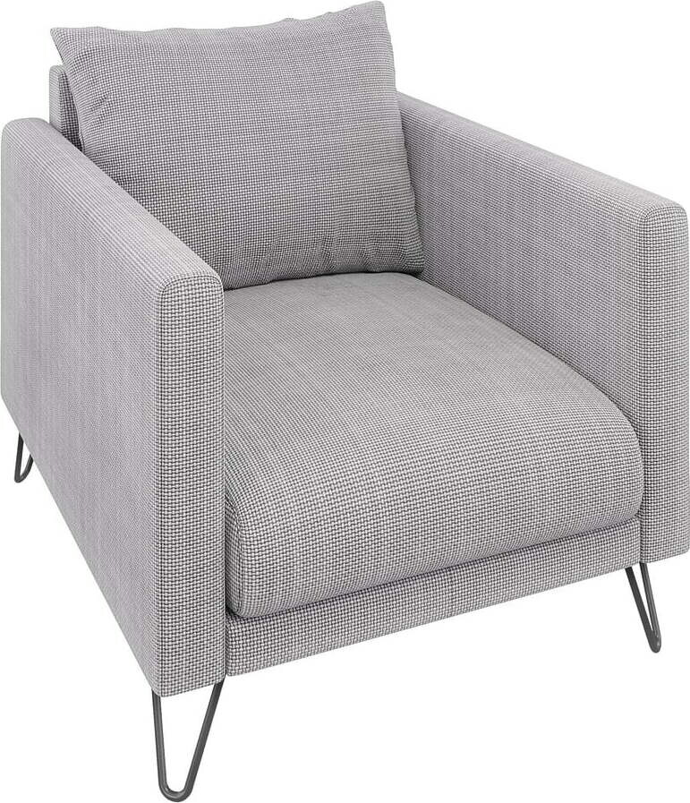 Světle šedé žinylkové křeslo Freya – Ropez