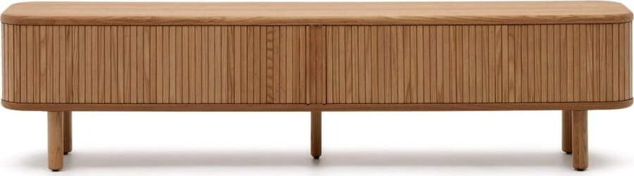 TV stolek v dekoru jasanu v přírodní barvě 200x50x40 cm Mailen – Kave Home