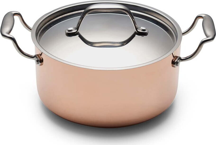 Nerezový/měděný hrnec s pokličkou na indukci 3 l – Blomsterbergs